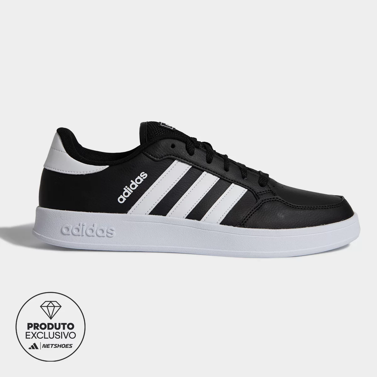 Tênis Adidas preto e branco